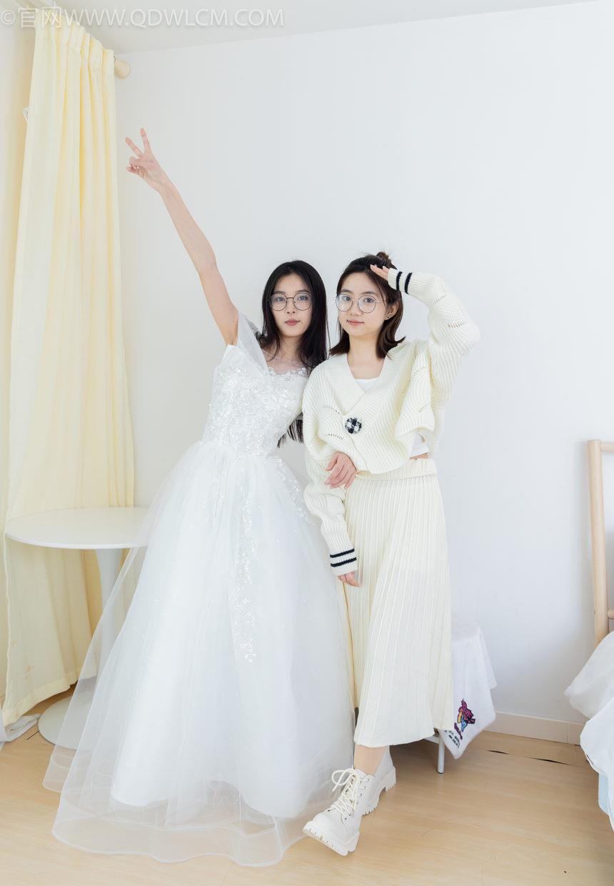 物恋传媒 NO.2308 茯苓&欢欢-高跟鞋、马丁靴、厚白丝、厚肉丝、瑜伽动作、挠脚剧情、婚纱[154P-2V-5.69G]