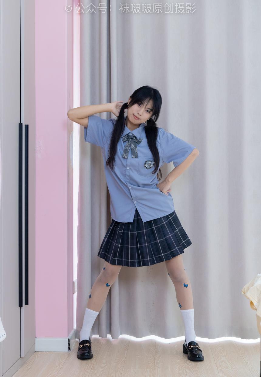 [BoBoSocks袜啵啵]NO.508 奶油 皮鞋、白棉袜、蝴蝶薄肉丝、jk制服[160P+1V／6.17GB]