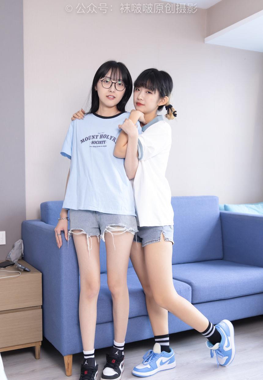 [BoBoSocks袜啵啵]NO.520 稚予&砂糖 板鞋、黑棉袜、白棉袜、裸足[160P+1V／5.71GB]