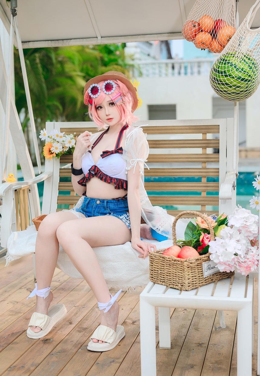 焖焖碳 明日方舟_澄闪泳装_[22P-166MB]