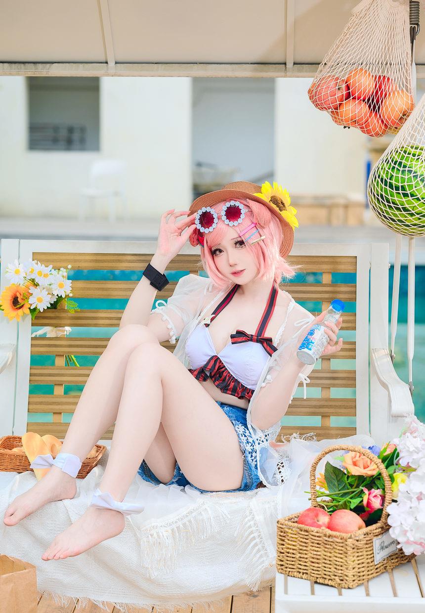 焖焖碳 明日方舟_澄闪泳装_[22P-166MB]